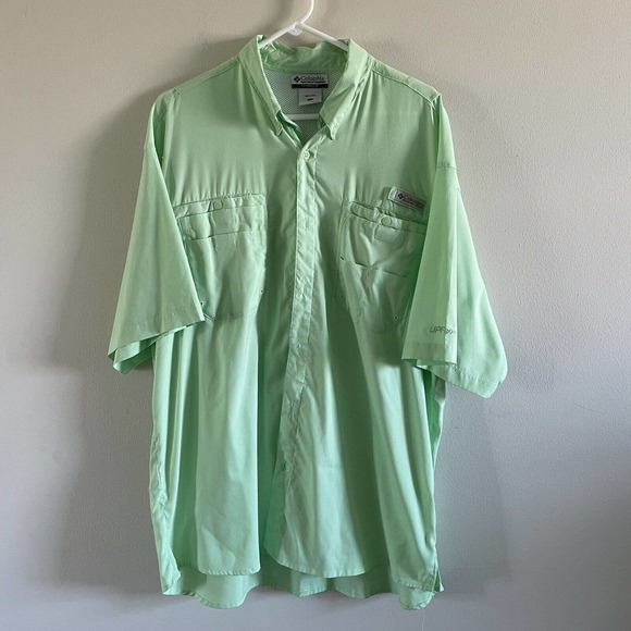Columbia Other - Columbia Sportswear‎ Co PFG Shirt Mens Size XL Light Lime Green Fishing Boating
